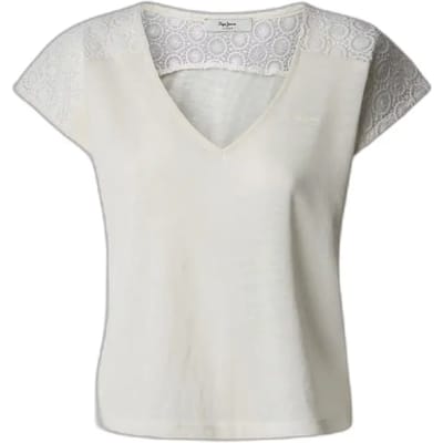 Pepe Jeans Vernetta T-shirt Met Korte Mouwen Wit XS Vrouw