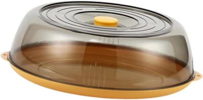 Voedsel Stolp - Plaatafdekking - Voedsel Beschermen - Met Handvat - 28cm Diameter - Geel