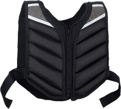 SnelShoppen - Gewichtsvest 10 lb voor Mannen en Vrouwen met Rits en Reflecterende Strepen voor Workout, Krachttraining, Hardlopen, Wandelen, Fitness,