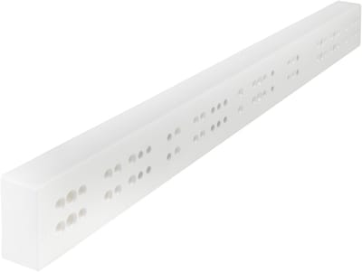 Opvullijst voor Ladegeleiders (BxHxD) 25 x 50 x 486 mm Wit Opvulrail voor ladesystemen Rail voor het overbruggen van binnenladen van SOTECH