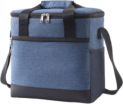 Lunchtas Koeltas - Bento Box Tas - Picknick en Reis - Grote Capaciteit - 30x30x21 CM - Blauw