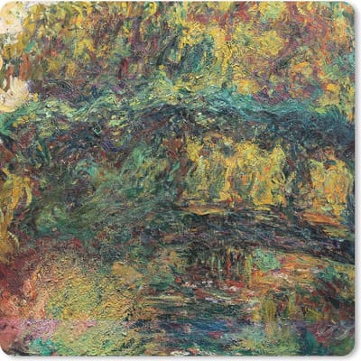 Muismat 20x20 cm - Mousepad De Japanse brug - Claude Monet - Muismatten