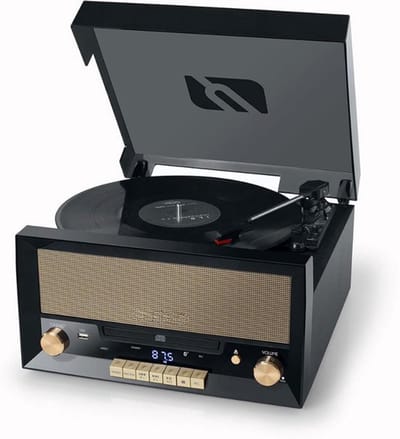 Luxe Platenspeler – Met CD Speler – Platenspeler Retro – CD Speler met Bluetooth – Klassiek Design – Radio – Bruin