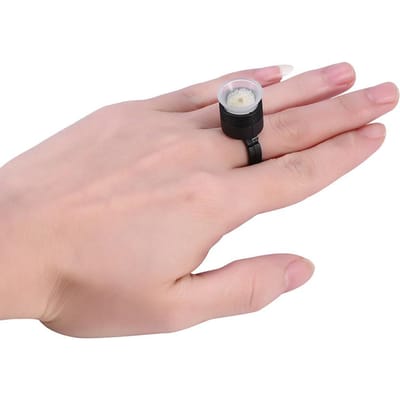 100pcs Bague Porte-Pigment pour Encre de Tatouage Tasse Contenant avec Éponge Kit Tatouage Sourcils Noir+Blanc noir