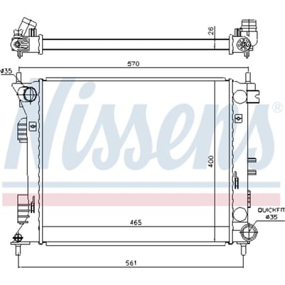 Radiator NISSENS 675007