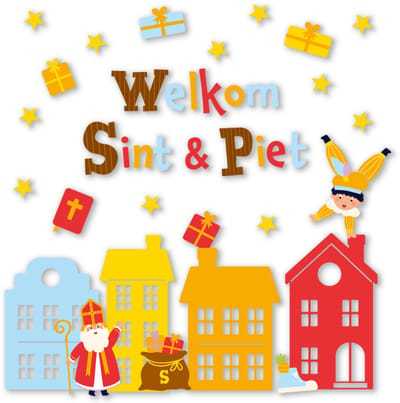 Q2P - Sinterklaas - Raamstickers - Decoratie - Sint Versiering - Stickers - Raamstickers Kinderen - Statisch