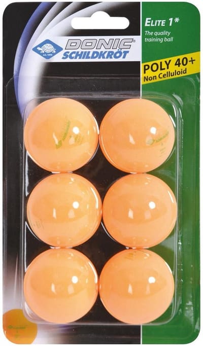 Donic Schildkrot Tafeltennisballen Elite 1* - 6ballen oranje