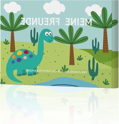 Dinosaurussen Vrienden Boek voor Kleuters, 120 Pagina's, Schoolvrienden Boek, Vriendschapsboek, Eerste Schooldag Cadeau, Invulboek voor Kinderen