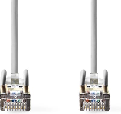 Nedis CAT5e Netwerkkabel - SF/UTP - RJ45 Male - RJ45 Male - 5.00 m - Rond - PVC - Grijs - Envelop