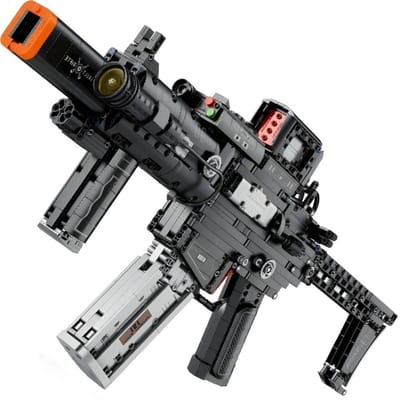 Reobrix 7 7025 MCX black rifle 6 bouwset | WW2 army ops pistool modelbouw | Creator classic battlefield guns bouwpakket | Technische Educatief militair & leger speelgoed voor volwassenen | Geschikt voor Lego | Bouwdoos met 1598 bouwstenen