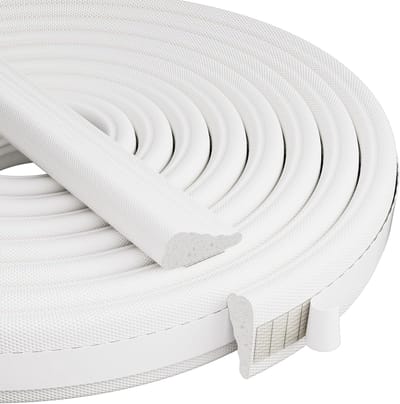 Ulisem - Tochtstrip - Schuimrubber wig - 0.4-0.9 cm dik - Wit - Zelfklevend nylon gaas - Geluiddempend en energiebesparend - Voor deur en raam - Herbruikbaar - Eenvoudig aan te brengen