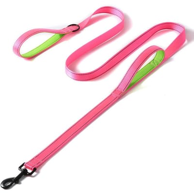 1,8 m Heavy Duty Hondentuigje Voor Grote Middelgrote Honden, Dubbel Handvat Reflecterend Nylon Touw Leash Voor Verkeerscontrole Huisdier Accessoires