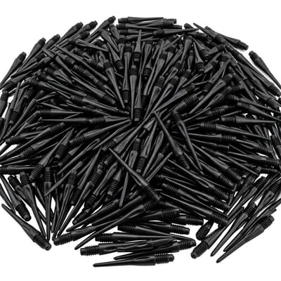 Zwarte darttips 2BA set – 100 stuks zachte darttips voor elektronische dartborden – kunststof dart tips vervanging voor soft tip darts – duurzame dart accessoires voor heren en dames – dart tips set