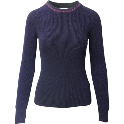 Ba&Sh Sparkling Sweater in Midnight Blue Polyester