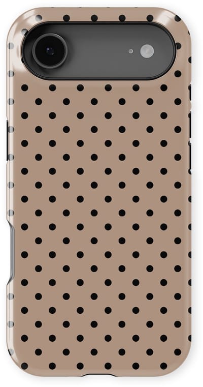 Polka Dots Hoesje geschikt voor iPhone 17 Air | Geschikt Voor Mag | Stippen Design Backcover geschikt voor iPhone 17 Air Cocoa Noir