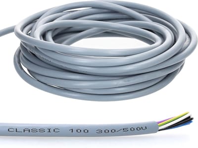 10 meter Lapp 0010027 Ölflex Classic 100 PVC stuurstroomkabel 8x0,75 mm² met groen-gele aardgeleider 8G0,75 mm² I kabel 8 ader