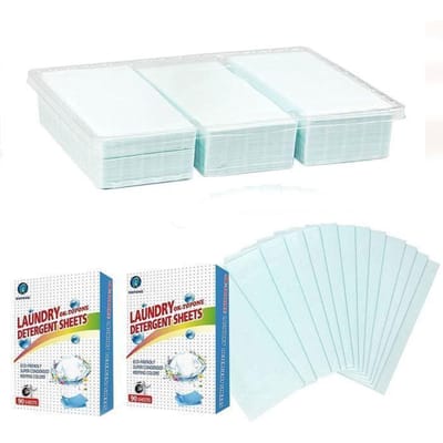 Geconcentreerde wasmiddelbladen180 stuks Wasmiddelbladen zonder Vloeistof Wasmiddelstrips -keeper