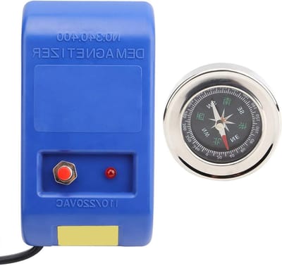 Demagnetiseur voor Horloge Reparatie met Kompas, 110V-220V / 50Hz - 60Hz, Blauw (EU Stekker) - Ideaal voor Elektronische Apparaten en Horloges