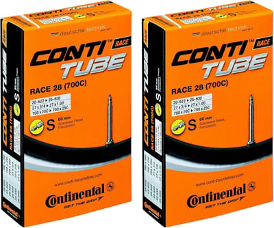 2x Continental fietsbinnenband Race 28" SV 60 mm 18/25-622/630