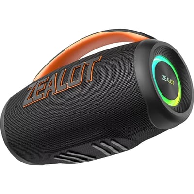 zealot-P12 Luidspreker 60W Bluetooth-luidspreker Draagbare luidspreker met 10 uur speeltijd, draagbaar handvat, voor kamperen, feest, TWS, AUX