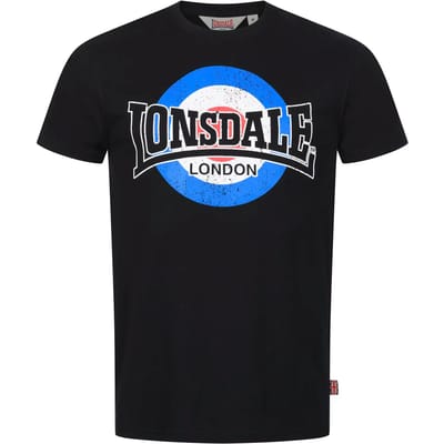 Lonsdale Huyton T-shirt Met Korte Mouwen Zwart 2XL Man