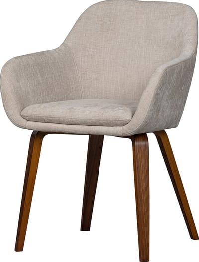 vtwonen Base Eetkamerstoel - Hout - Zand - 80x58x58