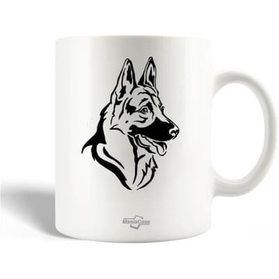 Mug - Cool - Chat Chien Loup - Céramique - 30cl - Compatible lave-vaisselle blanc
