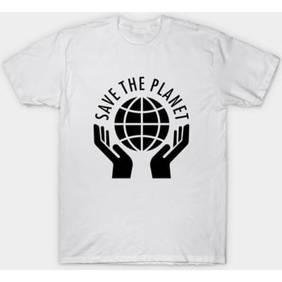 T-shirt femme « Sauver la planète » imprimé Harajuku Kawaii, t-shirt d'été à manches courtes pour femme 4XL blanc