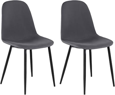 Miller-Eetkamerstoel - 2 Pack - Antraciet Stof