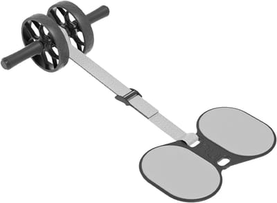 Buikspierroller - Fitness Wiel - Core Training - Antislip Handgrepen - 127 x 35 cm - Zwart