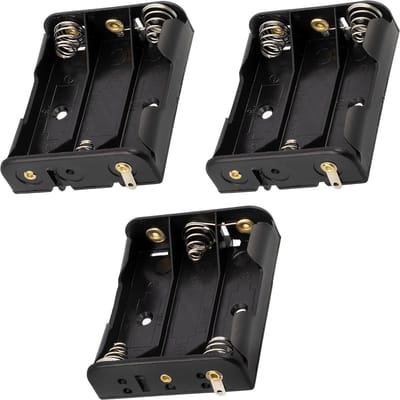 Batterijhouder Set - Batterij Behuizing - Batterijen Opslag - Drie Stuks - 5.8 x 4.7 cm