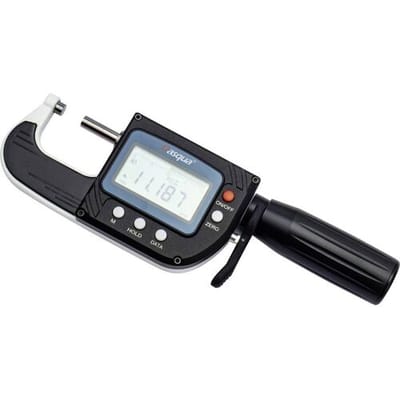 Dasqua 4105-0005 Digitale diktemeter (l x b) 160 mm x 55 mm Met digitale weergave, Metrisch 25 mm Aflezing: 0.01 mm