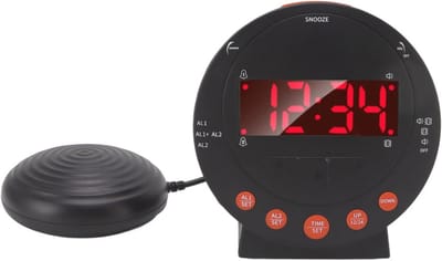Luide Trillende Wekker voor Zware Slapers met Rood Alarmlicht en USB-oplaadpoort