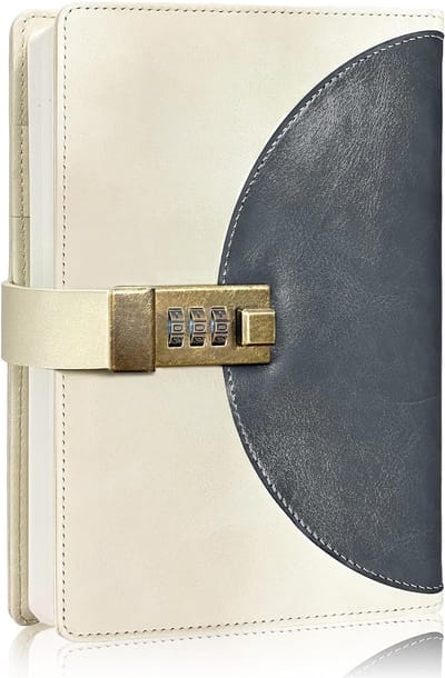 Vintage Lichtgrijze Dagboeken voor Creatieve Notities, Journaling en Persoonlijke Reflectie
