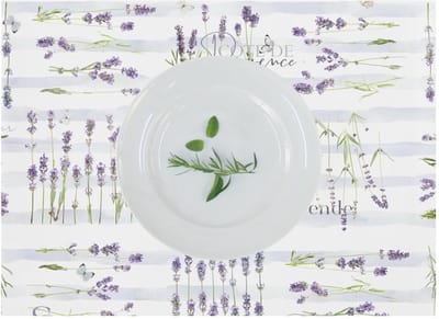 Twee x Placemat Lavendel - katoen - 35 x 48 cm