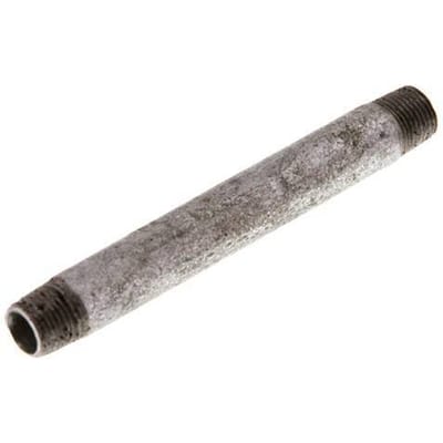 R 1/8'' Verzinkt Stalen Dubbele Pijpnippel 50 Bar DIN 2982 - 80mm [2 Stuks]