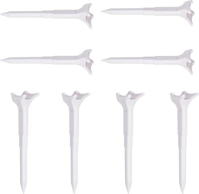 Golftees - Trainingspinnen - Swing oefenen - Stabiel impactontwerp - 8 cm lengte - Wit