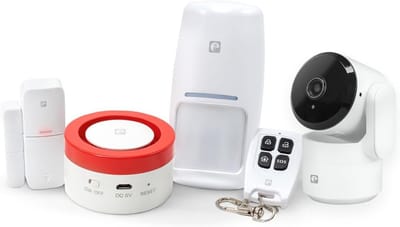 Intelligent Alarm Systeem - Beveiligingsset Camera - Huis Beveiligen - 1080p Camera 360 Graden - 8x8x12 cm - Wit
