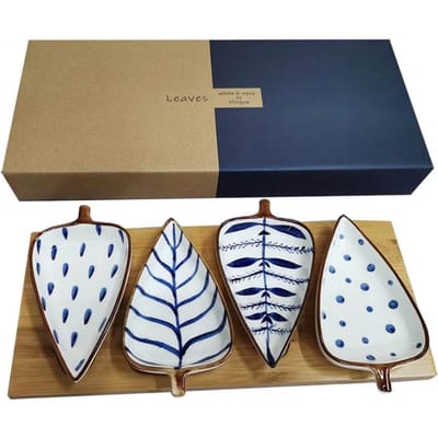 Snackborden Set Schalen voor het Serveren van Eten Japanse Stijl Bladschotel Mooi Servies Koude Gerechten Gedroogd Fruit Schaal Keramiek Thuisgebruik Keuken