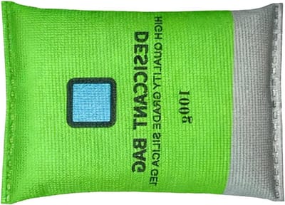 Luchtontvochtiger zak - Vochtabsorberend - Auto interieur droog - Herbruikbaar met zongedroogd - 14 x 8 cm - Groen