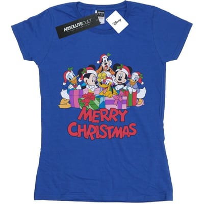Disney Dames/Dames Mickey Mouse And Friends Kerst Katoenen T-Shirt (Koningsblauw)