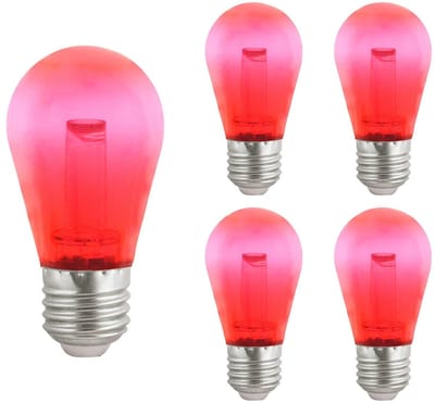 VITO LED Lamp G45 E27 - 2.5W (vervangt 18W) - 150lm - Rood Licht - 180-240V - Flikkervrij - Energiezuinig - 5 stuks