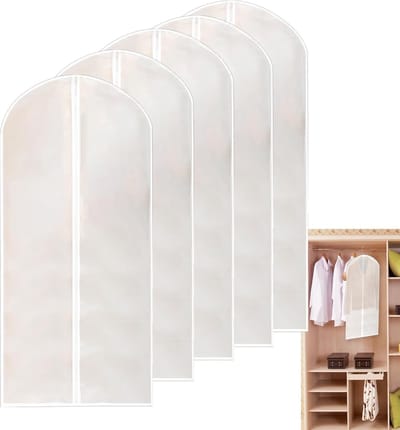 Kledinghoezen Set - Beschermhoezen Kleding - Kast Organiseren - Transparant Ontwerp - 5 Stuks - Transparant