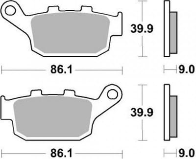 Ap Racing-remblok voor Suzuki 650 SV-motorfiets 2015-2019 achter / LMP481SR nieuw