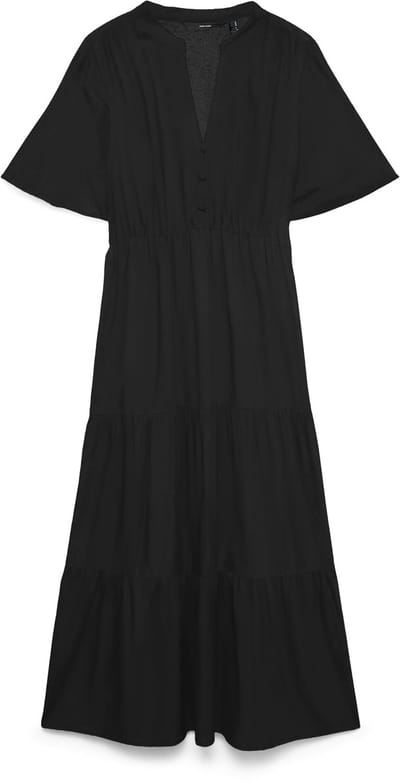 VERO MODA - VMEASY JOY S/S V-NECK 7/8 DRESS WVN - Dames - Maxi jurken