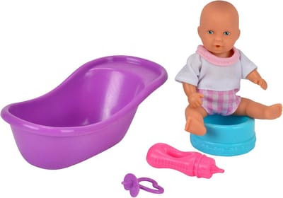 Baby Poppen Set - Mini Poppen - Spelen en Verzorgen - Drinkt en gaat op potje - 12 cm poppen