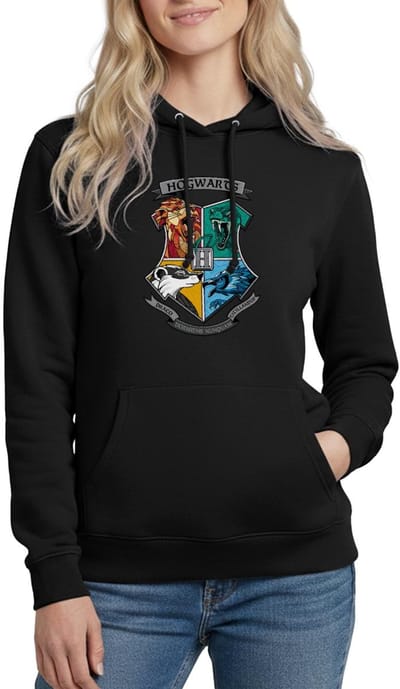 Harry Potter Hogwarts Logo Hoodie Dames
