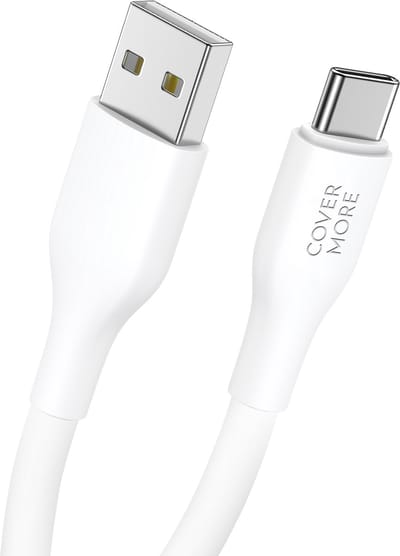 Telefoon oplader - Usb A naar usb C - Oplaadkabel - Datakabel - Oplader - Past op oude usb stekker - Usb lader - Sterk - Dik - 1m - Wit