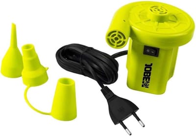 Elektrische Luchtpomp - Snelle Pomp - Waterrecreatie - 230V Aansluiting - 12x16x27cm - Geel