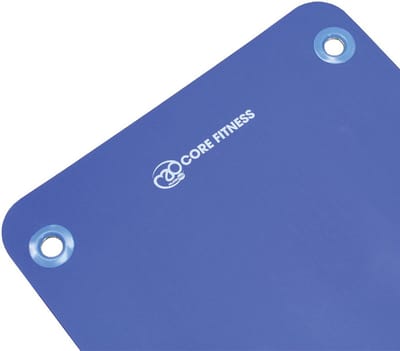 Pilates Mad - Core Fitness Mat - Met Oogjes - 15 mm - Blauw